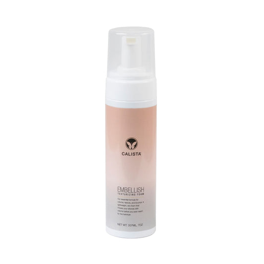 CALISTA Embellish Texturizing Foam | Volumizing Styling Mousse | Firm, Touchable Hold | Enhance Natural Texture | All Hair Types | 7 oz.