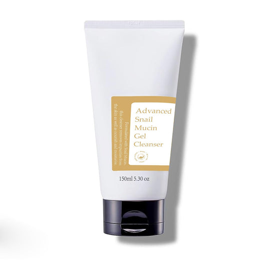 Advanced Snail Mucin Gel Cleanser, 5.07 Fl oz/150 ml Rich Daily Deep Cleansing for Dry & Sensative Skin Luxury Korean Skincare Not Tested on Animals No Parabens