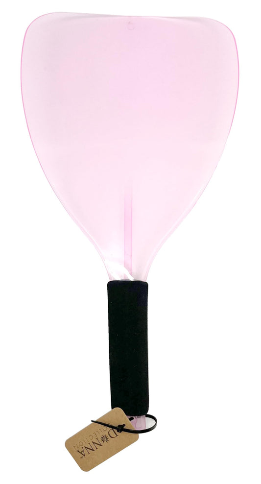 DONNA Hair Spray Face Shield - Barber Salon Face Mask, Plastic Hairdressing Shield with Sponge Handle, Protects Eye Makeup, Ideal for Professional Hairdressers and Stylists, 1pc Pink Color