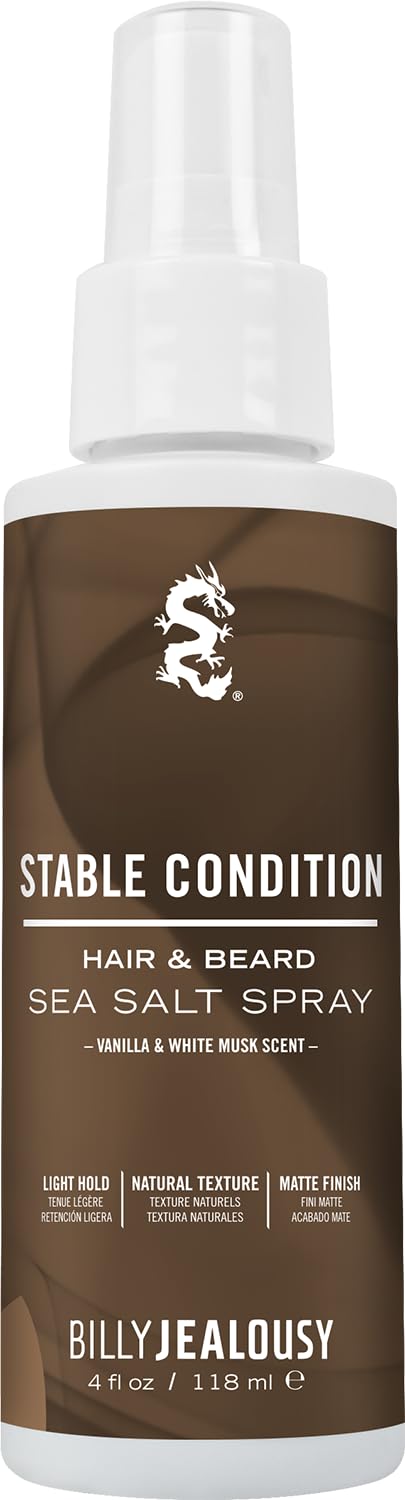 BILLY JEALOUSY Sea Salt Spray, Texturizing and Volumizing Hair Spray for All Hair Types and Beard Lengths