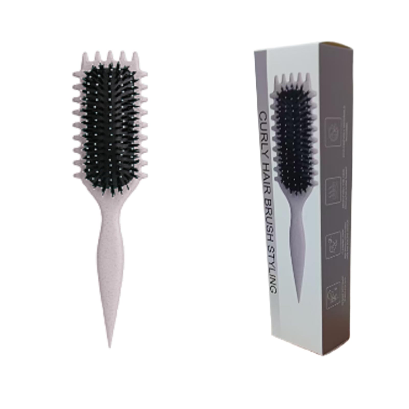 Beign 1 piece Curly Hair Brush, Curl Defining Brushes, Shaping and Defining Curls Brushes for grils and boys and adults.