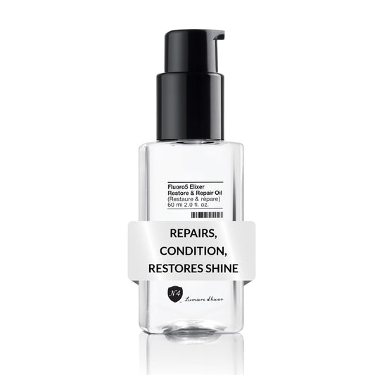 Number 4 Hair Oil, Fluoro5 Elixir Restore & Repair, Anti Frizz Serum for Damaged Hair, 2.0 oz N4 Hair Care