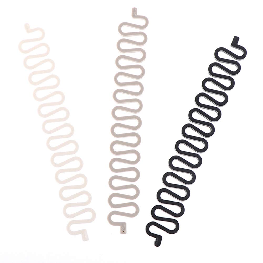 AKOAK 3 Pcs (Black, Gray, White) Female Hair Styling Braid Fish Bone Braid Centipede Hairdresser Twist Braid Hair Accessories DIY Hairstyle French Braid Tool Accessories