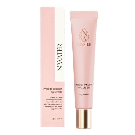 NOWATER Collagen Eye Cream for Wrinkles, Puffiness, Dark Circles - Hydrolyzed Collagen & Beta-glucan for Improved Under-eye Area, Korean Skincare (0.88 fl.oz)