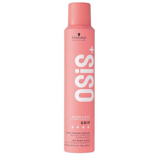 OSiS+ Grip Extreme Hold Mousse - Extra Strong Control Volume Mousse with Heat Protection