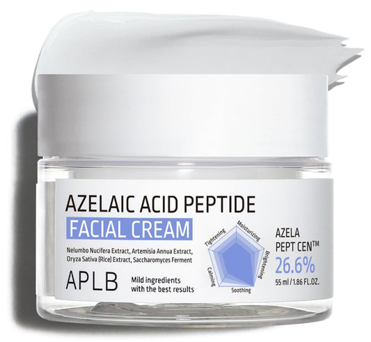 APLB Azelaic Acid Peptide Facial Cream | AZELA PEPT CENª 26.6% 1.86 FL.OZ/Korean Skincare, Acne care, Pore care, Improve skin elasticity, Sensitive skin, Revitalize for gentle and improve skin texture
