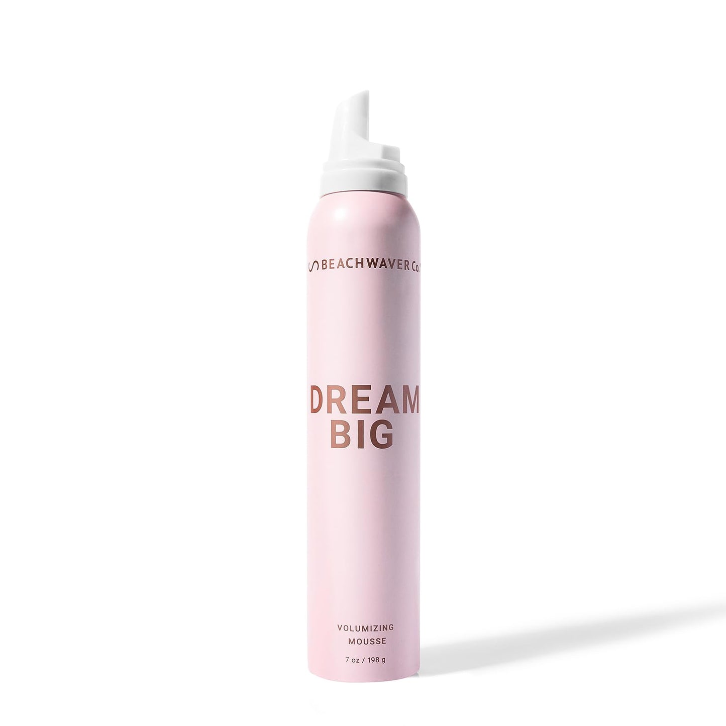 Beachwaver Dream Big Volumizing Mousse - Full Size (7 Oz) | Lightweight, Flexible Vegan Mousse for Volume & Hold | Add Fullness to Damp or Dry Hair | Polynesian Pink Sugar Fragrance