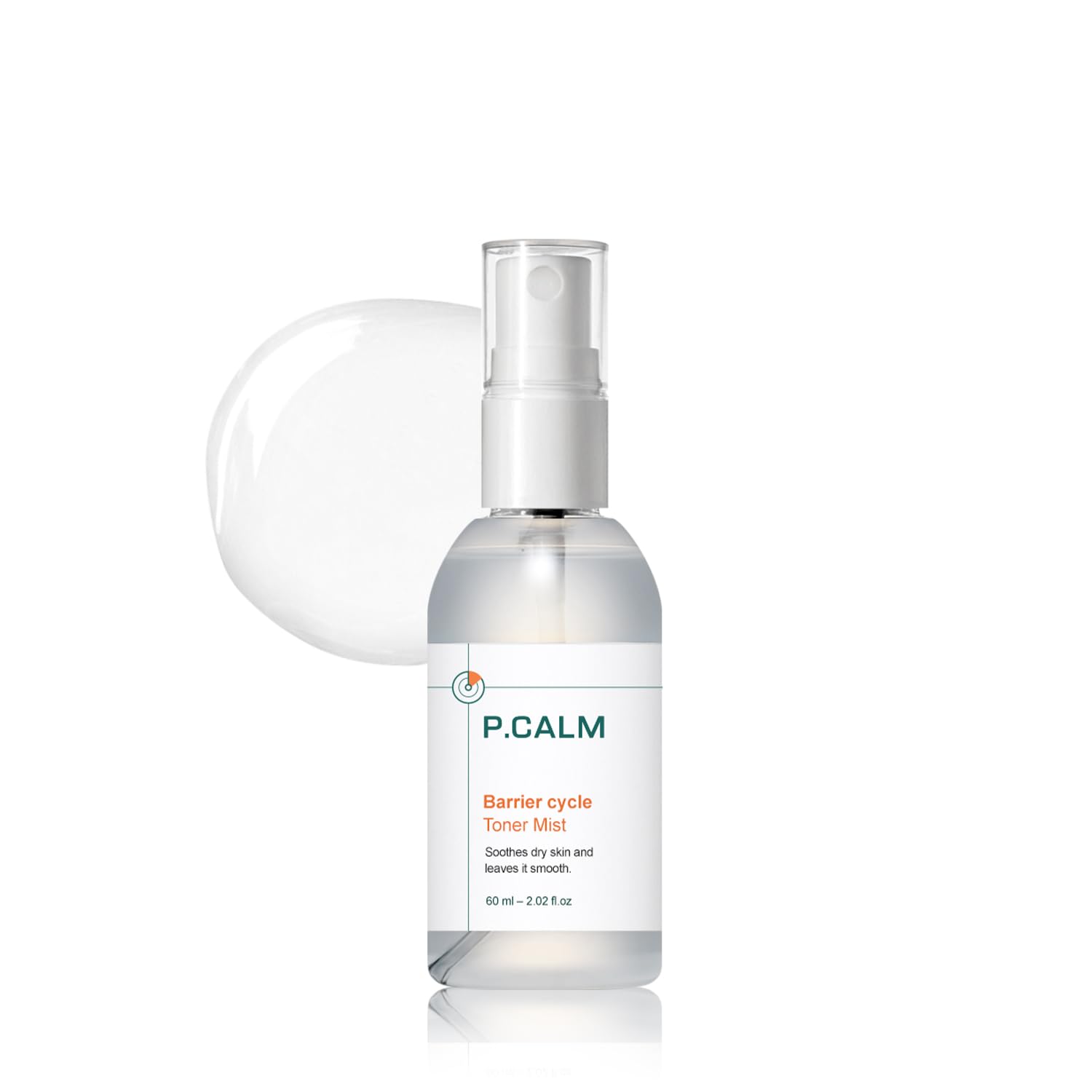 P.CALM Barrier Cycle Toner Mist Papaya Extract, Centella Asiatica & Hyaluronic Acid for Hydration & Soothing, Korean Skincare (60ml / 2.02 fl.oz)