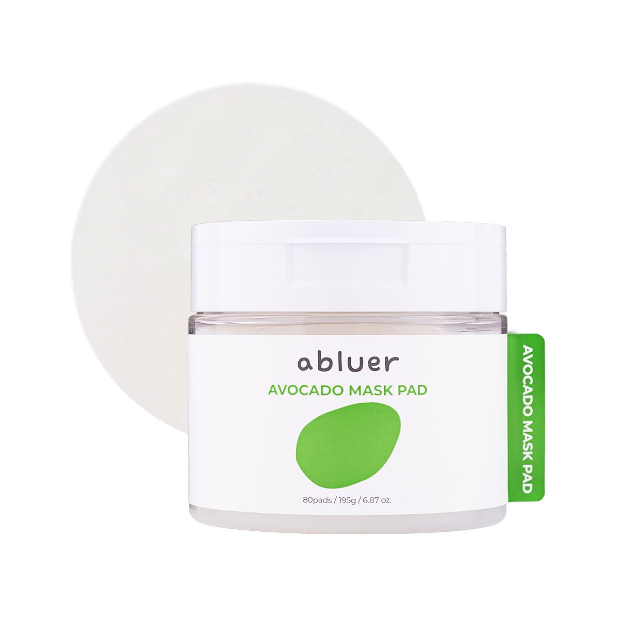 Avocado Mask Pad (80pads)- 6.87oz Facial Mask Pads Avocado & Centella Deep Hydration & Soothing Moist & refreshing Hypoallergenic & Gentle Care for Sensitive skin Korean Skin Care