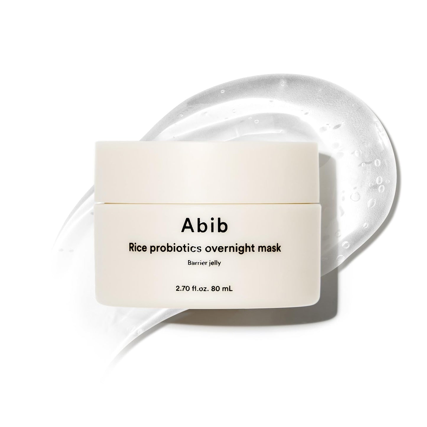 ABIB Rice Probiotics Overnight Mask Barrier Jelly 2.7 fl oz I | Korean Overnight Sleeping Mask Cream Moisturizer for Glass Skin Slugging (Rice Probiotics/Barrier Jelly)