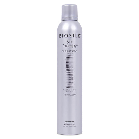BioSilk Silk Therapy Finishing Spray Firm Hold, Strong-Hold Hairspray For Long-Lasting Styles, Sulfate, Paraben, & Cruelty-Free, 10 Oz