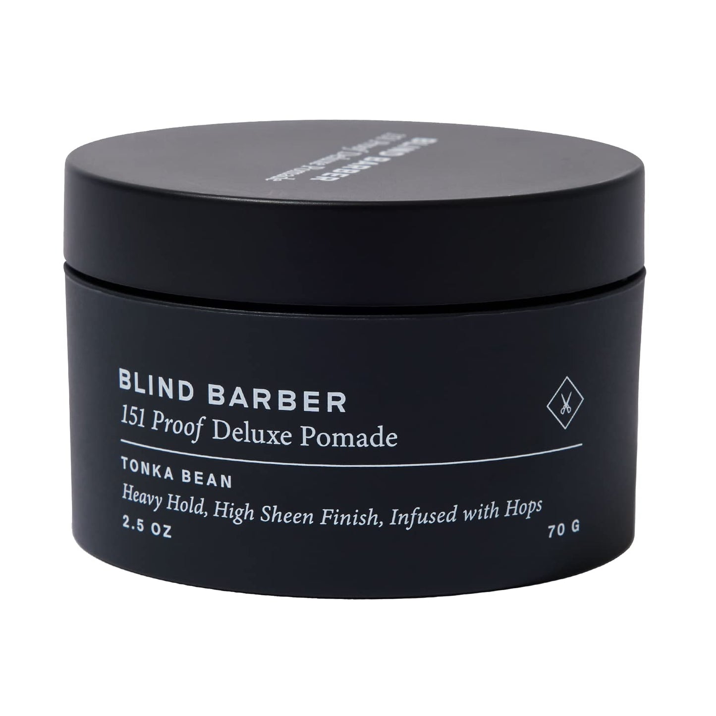 Blind Barber 151 Proof Premium Pomade - Structure & Styling Pomade for Strong Hold & High Shine - Water Based Hair Product for Men with Hops & Tonka Bean (2.5oz / 70g)