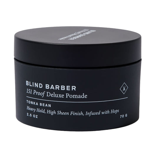 Blind Barber 151 Proof Premium Pomade - Structure & Styling Pomade for Strong Hold & High Shine - Water Based Hair Product for Men with Hops & Tonka Bean (2.5oz / 70g)