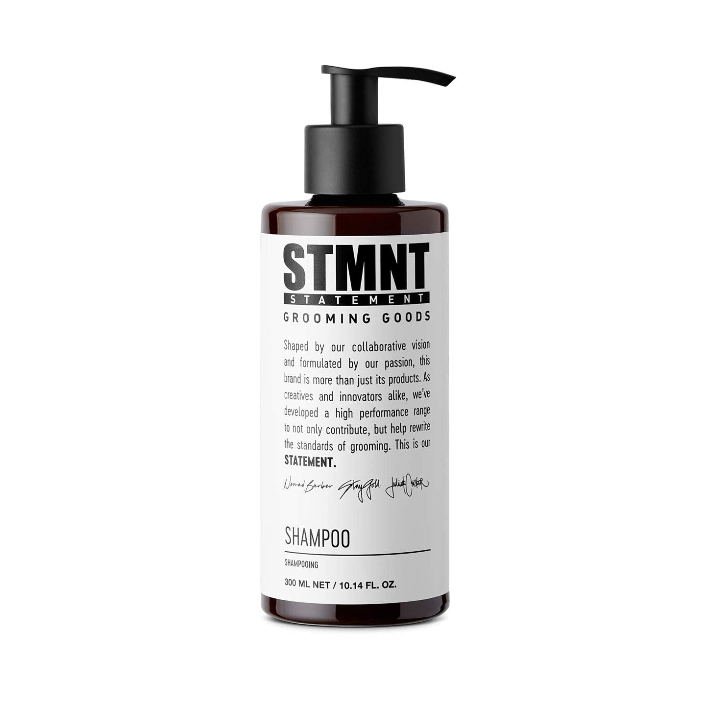 STMNT Grooming Goods Shampoo | SLS/SLES Sulfates Free | Activated Charcoal & Menthol | Removes Build Up | Fuller Feeling Hair