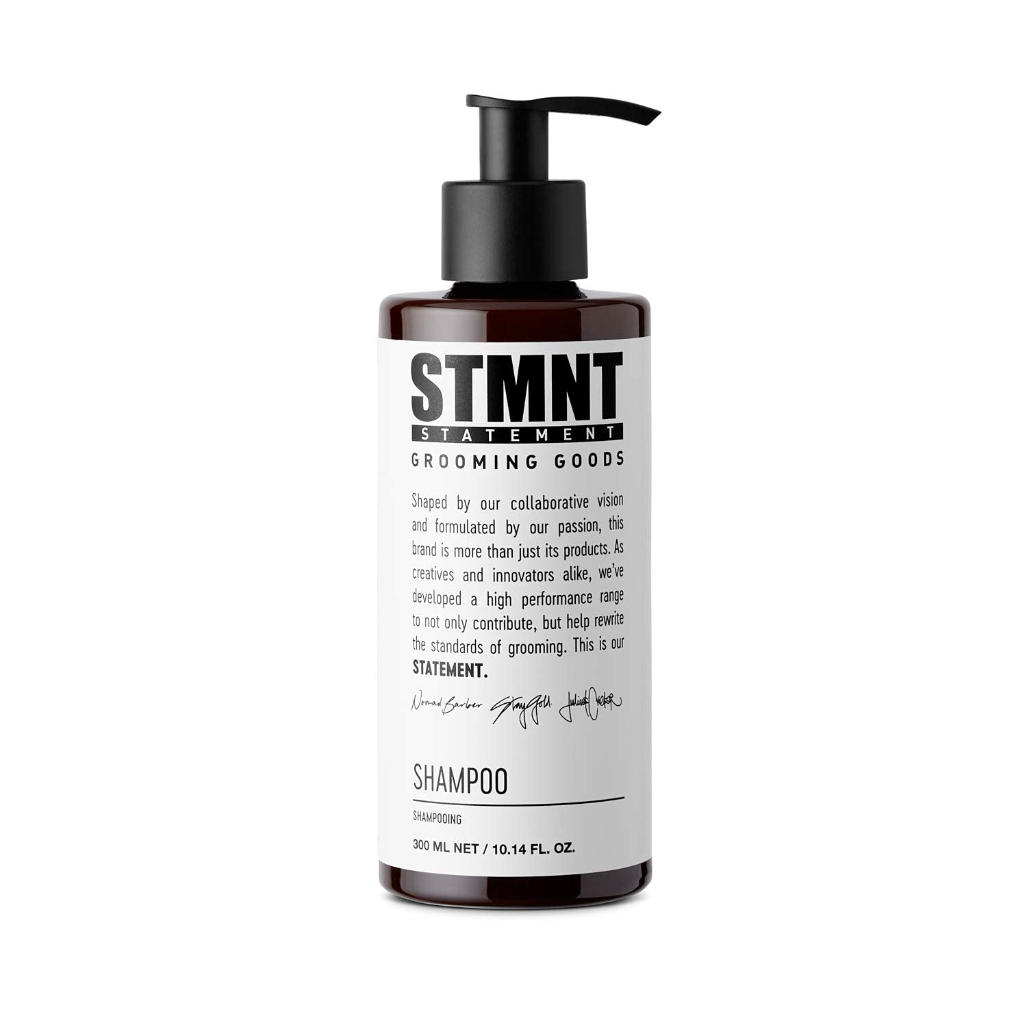 STMNT Grooming Goods Shampoo | SLS/SLES Sulfates Free | Activated Charcoal & Menthol | Removes Build Up | Fuller Feeling Hair