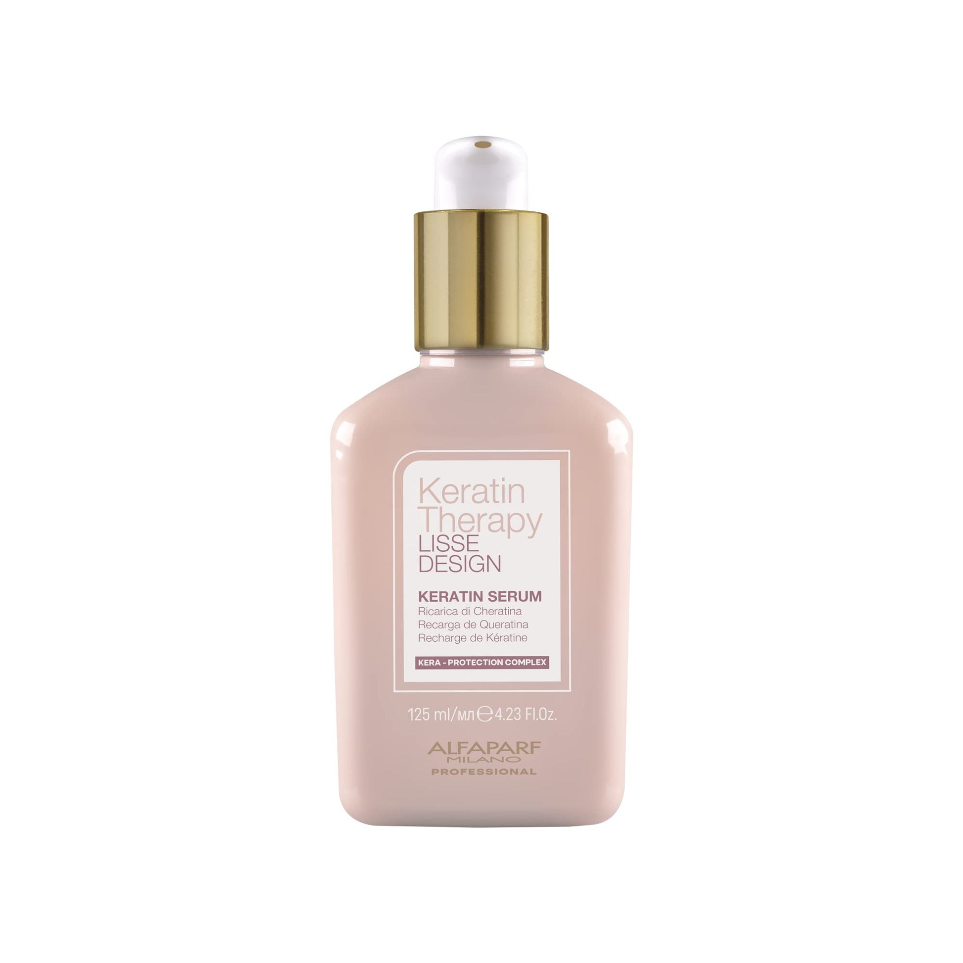 ALFAPARF MILANO Lisse Design Keratin Therapy Hair Serum - Anti-Frizz Control - Smoothing - Heat Protection and Damaged Hair Treatment - Leave-In Collagen and Keratin Protein Serum (4.23 fl oz)