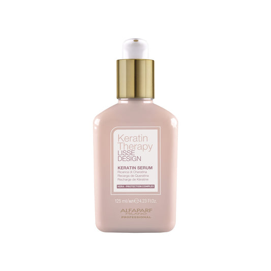 ALFAPARF MILANO Lisse Design Keratin Therapy Hair Serum - Anti-Frizz Control - Smoothing - Heat Protection and Damaged Hair Treatment - Leave-In Collagen and Keratin Protein Serum (4.23 fl oz)