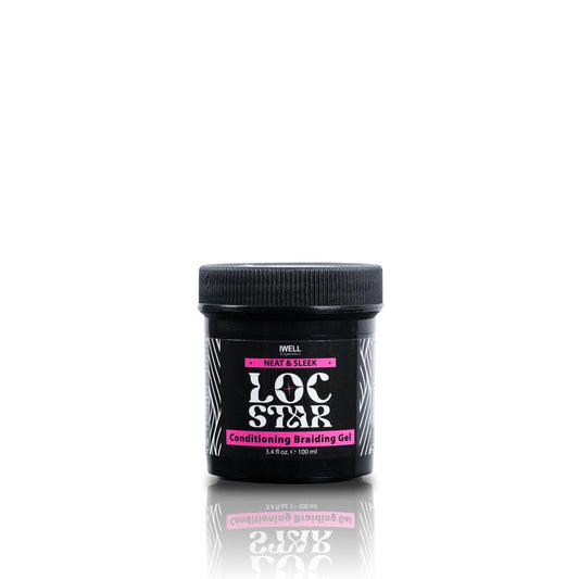 | Loc Star | Braiding Gel 3.4oz | Shining Hair Styling Gel for Braids, Locks, Twists