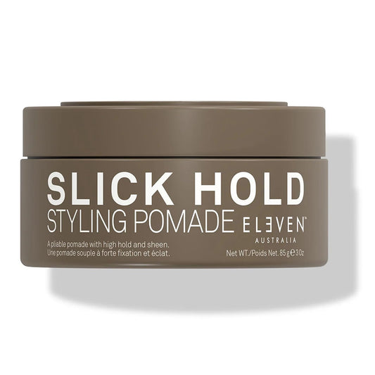 ELEVEN AUSTRALIA Slick Hold Styling Pomade for Strong Hold & Smooth Finish, Non-Greasy Formula, Ideal for All Hair Types - 3 Oz