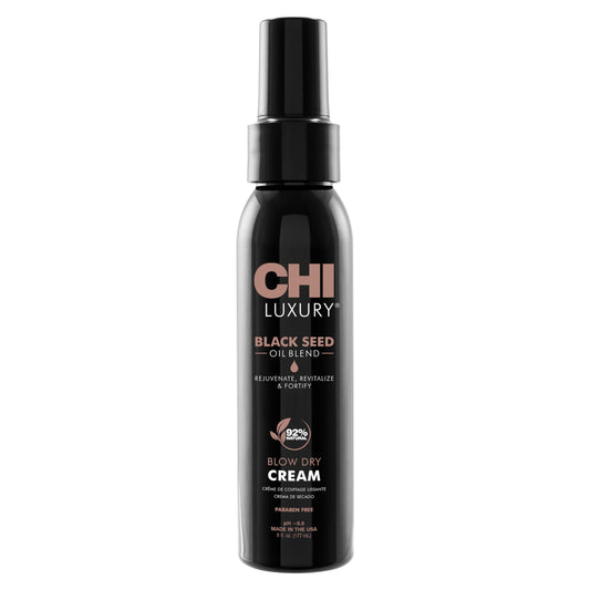 CHI Luxury Black Seed Oil Blow Dry Cream, Moisturizing Styling Cream For Sleek & Smooth Hair, Light-Hold, Sulfate, Paraben & Gluten-Free, 6 Oz