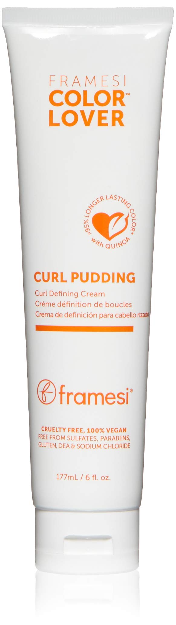 Framesi Curly Hair Care | Color Lover Curl Pudding Styling Cream, Curl Defining Cream | Separates Curls | Tames Frizz | 6 fl oz | Vegan | Color Treated Hair