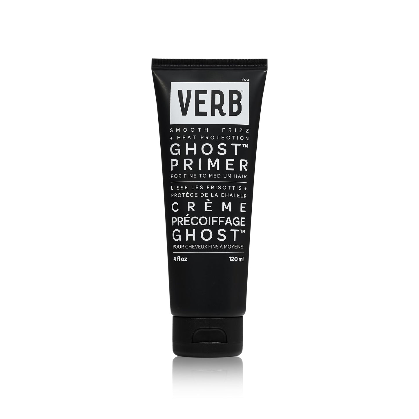 VERB Ghost Primer Heat Protectant, 4 fl oz - Infused with Moringa Oil - Frizz Control Styling Cream - Vegan, No Parabens or Harmful Sulfates