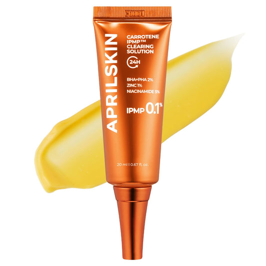 APRILSKIN Carrotene IPMPª Clearing Solution || Quickly soothes troubled areas and helps clear blemishes | Formulated with BHA, AHA, Niacinamide & Zinc Oxide | Vegan, Cruelty-Free (0.67fl.oz.)