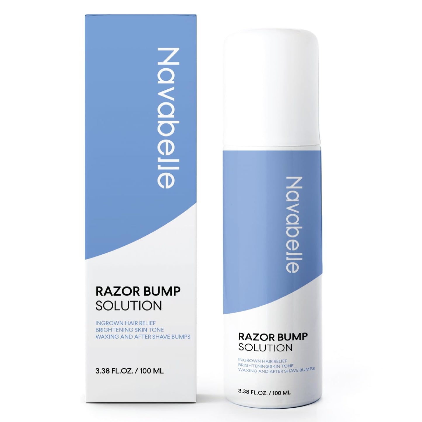 Ingrown Hair Treatment Serum for Women: Razor Bump & Burn Relief for Bikini Area, Legs, Armpits & Face Post-Shave Post-Wax Roller with Salicylic & Glycolic Acid Made in USA 3.38 fl oz