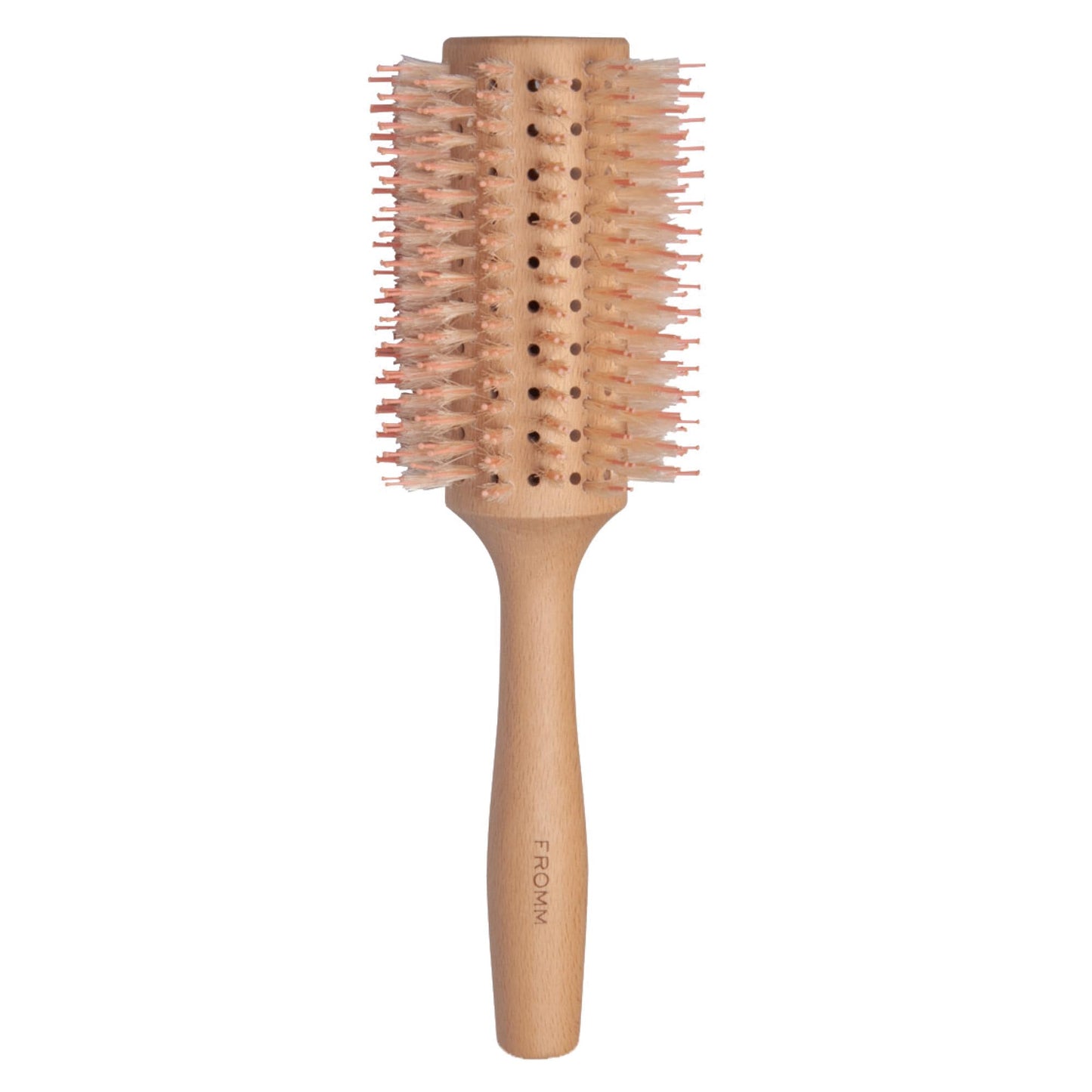 Mission Sleek Vented Round Boar Brush for Smooth, Lustrous Blowouts Even on Frizz-Prone Hair | Roller Hairbrush with Natural Boar for Anti-static Styling, Smoothing, Straightening and Shine