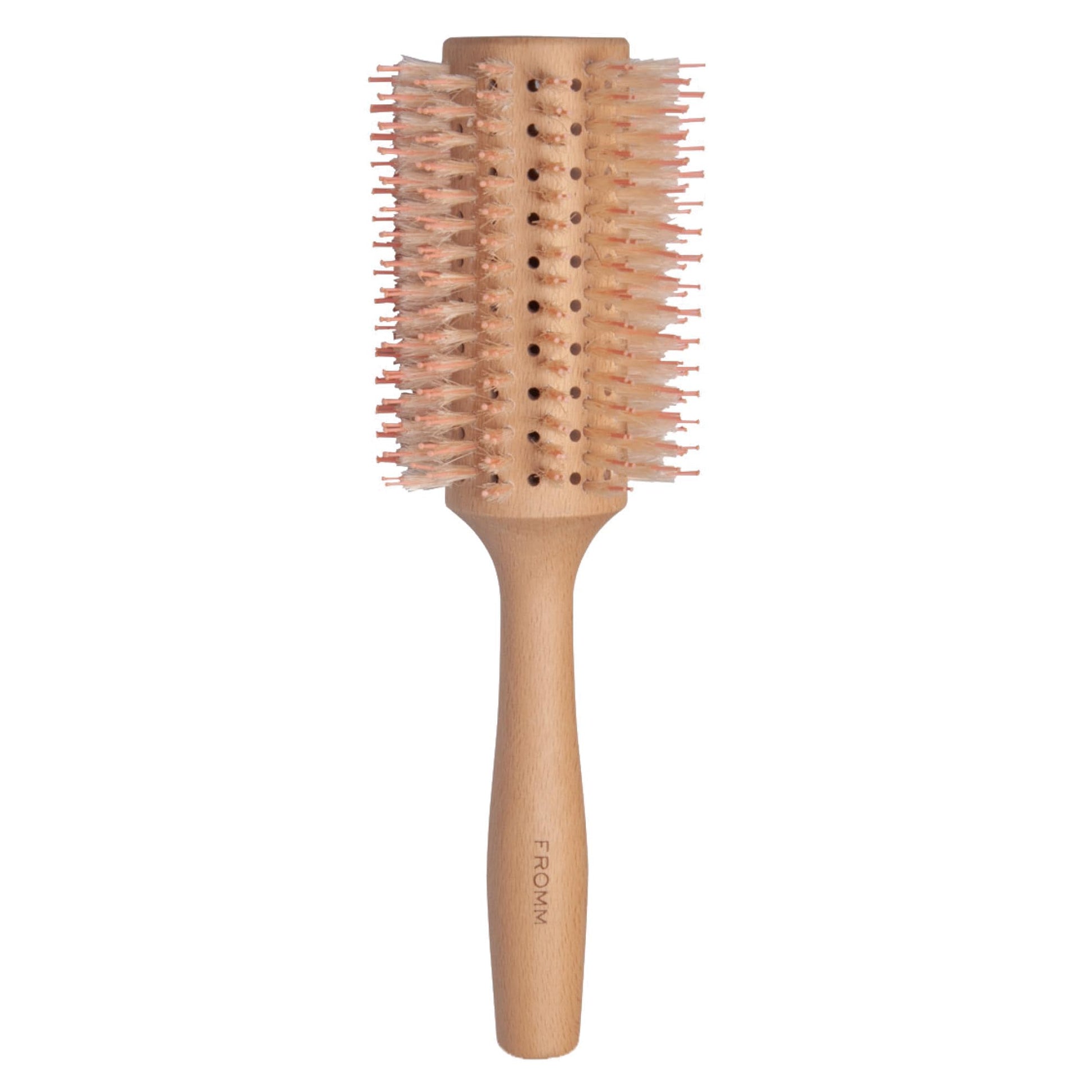 Mission Sleek Vented Round Boar Brush for Smooth, Lustrous Blowouts Even on Frizz-Prone Hair | Roller Hairbrush with Natural Boar for Anti-static Styling, Smoothing, Straightening and Shine