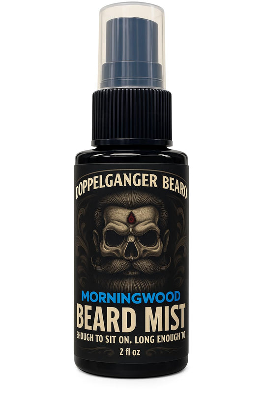 Beard Mist Leave-In Beard Conditioner Spray with Aloe, Jojoba Oil & Baobab Protein Non-Greasy, Hydrating Beard Spray & Softening Beard Cologne for Men (2 oz, Morningwood)