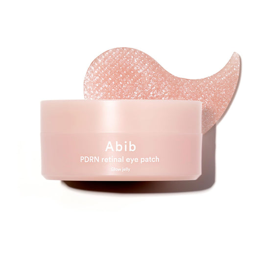 ABIB PDRN Retinal Eye Patch Glow jelly 60 Patches, Korean Under Eye Patches for Puffy Eyes and Dark Circles, Anti-Wrinkle, Collagen, Caffeine, Niacinamide