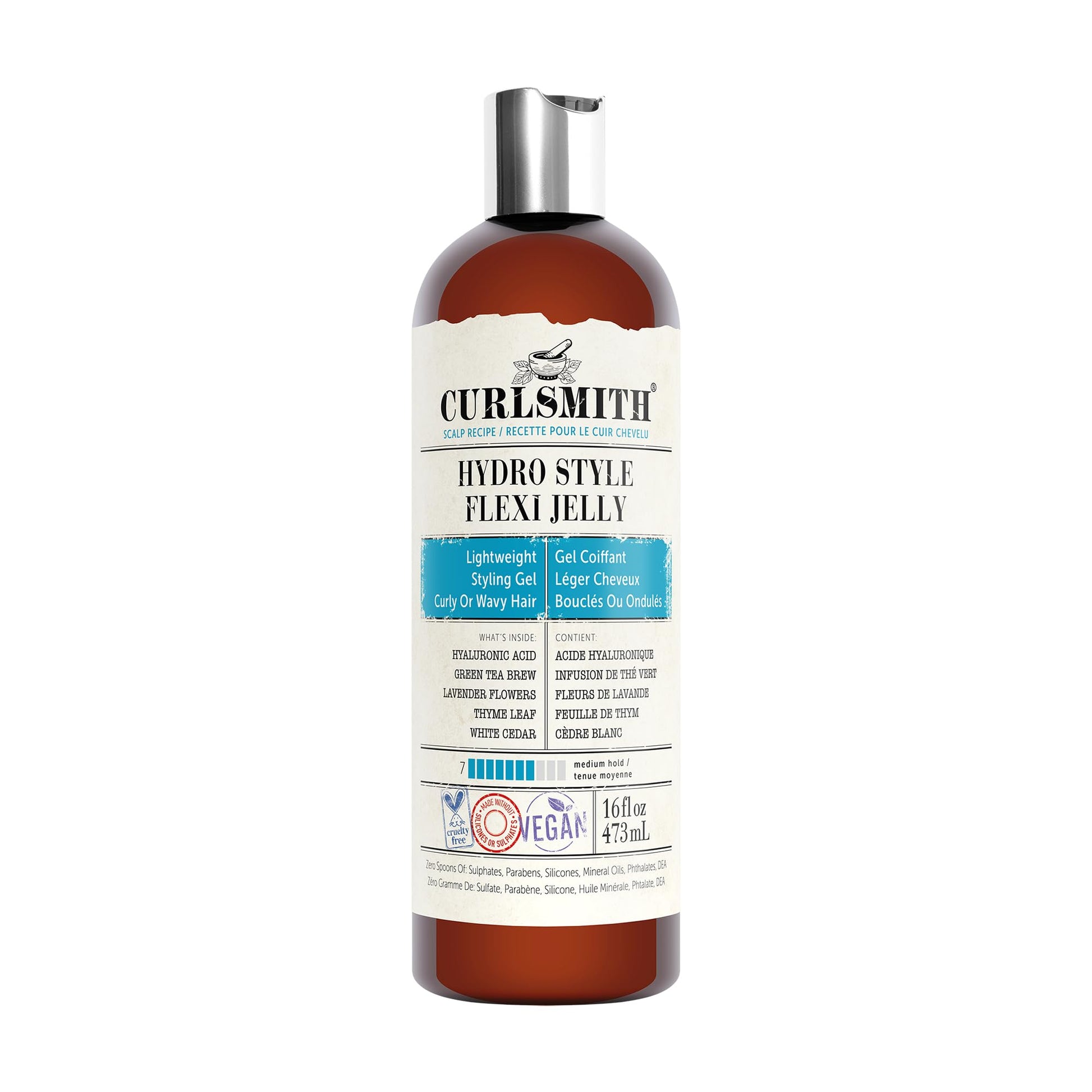 CURLSMITH Hydro Style Flexi-Jelly - Vegan Defining Gel for Wavy, Curly or Coily Hair (16 fl oz)