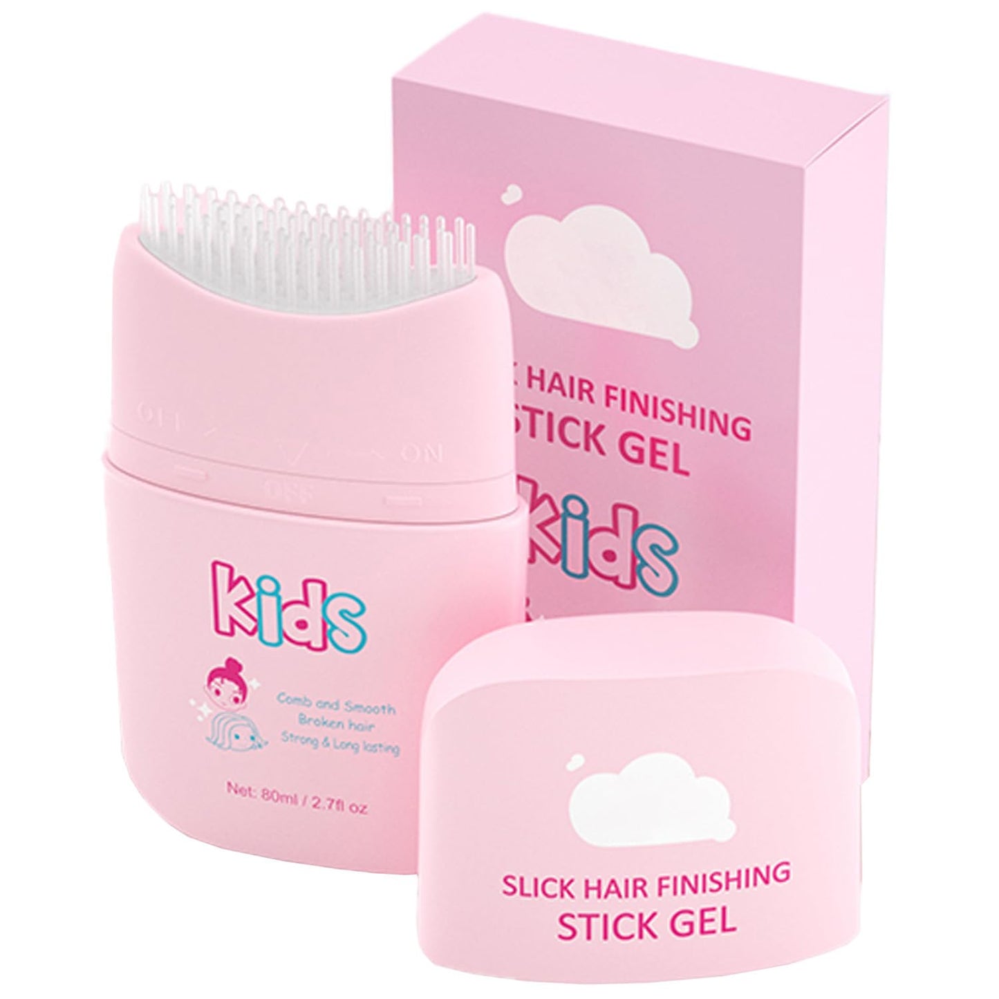 Hair Care Finishing Stick: Natural & Non-Greasy Slick Styling Cream for Flyaways, Edge Control, Frizz & Baby Hairs - Built-In Comb, Long Lasting Hold, Pack of 1