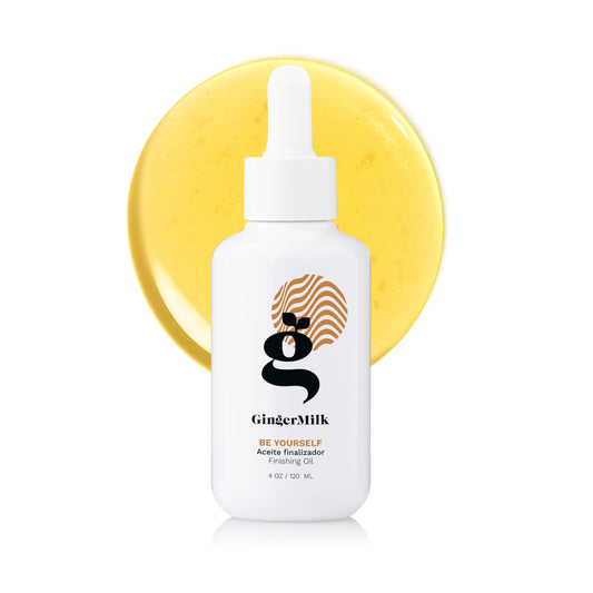 Finishing Oil for Curly, Wavy, and Coily Hair | Natural Oil-Based Formula to Seal and Retain Moisture | Strengthens, Softens, and Adds Shine | BE YOURSELF | 4 OZ