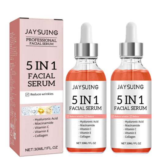 2Pcs 5 in 1 Facial Serum, Vitamin C Face Oil, 5 In 1 Anti Aging Serum, Vitamin C Serum For Facial Moisturizing, Firming Skin And Even Skin Tone, Reduce Fine Lines & Wrinkles
