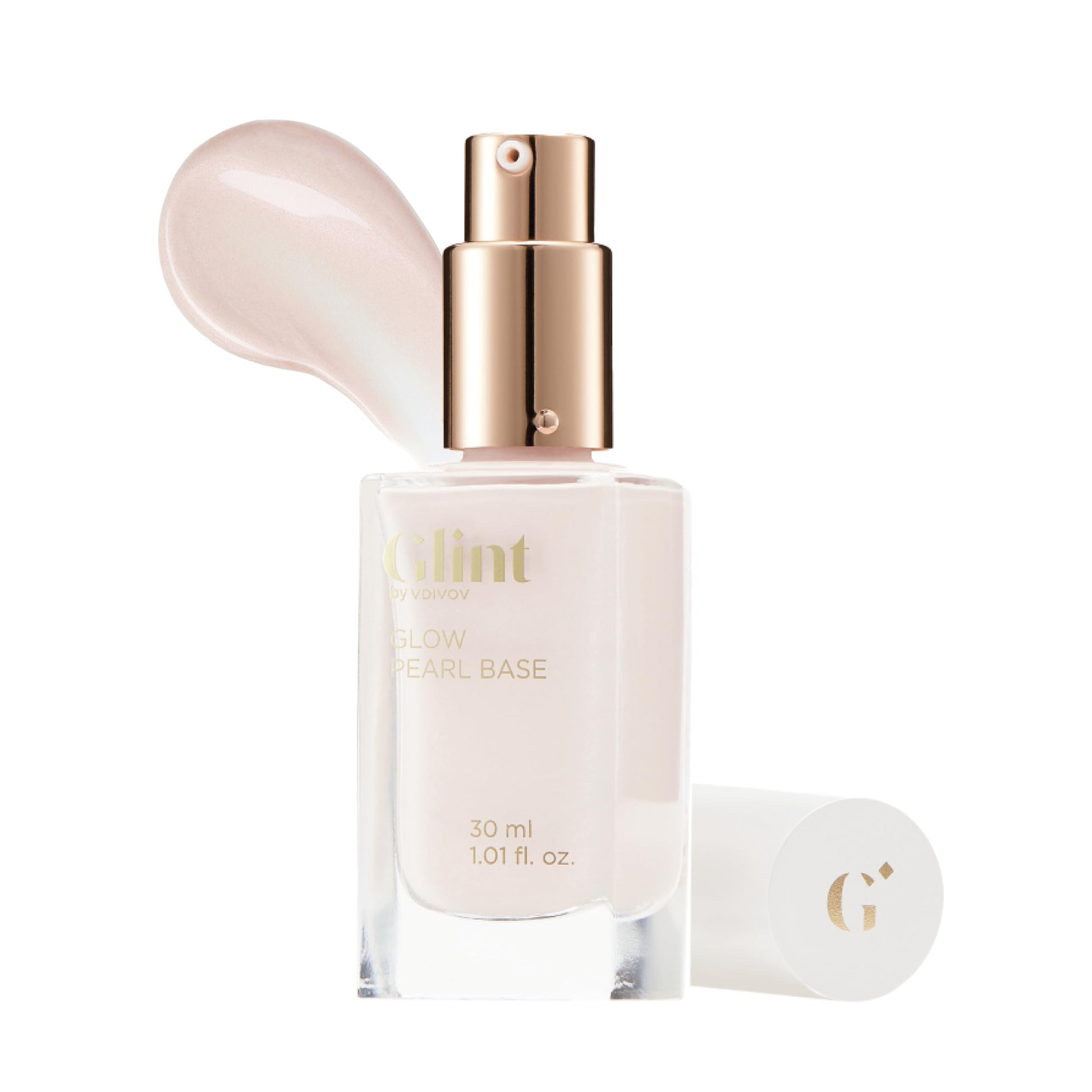 GLINT Glow Pearl Base (30 ml/1.01 fl oz) Moisturizing Foundation Primer with a Radiant Champagne Pink Glow for a Natural, Luminous Complexion | Korean Skincare