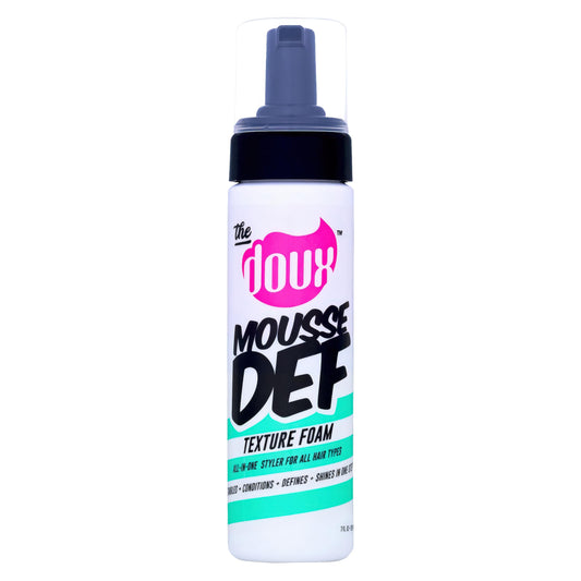 The Doux Multi-Use Mousse for Curly Hair Mousse Def Texture Foam for Styling, Curl Definition, Volume & Shine Curl Cream ALTERNAtive for African Hair & Natural Hair Styles