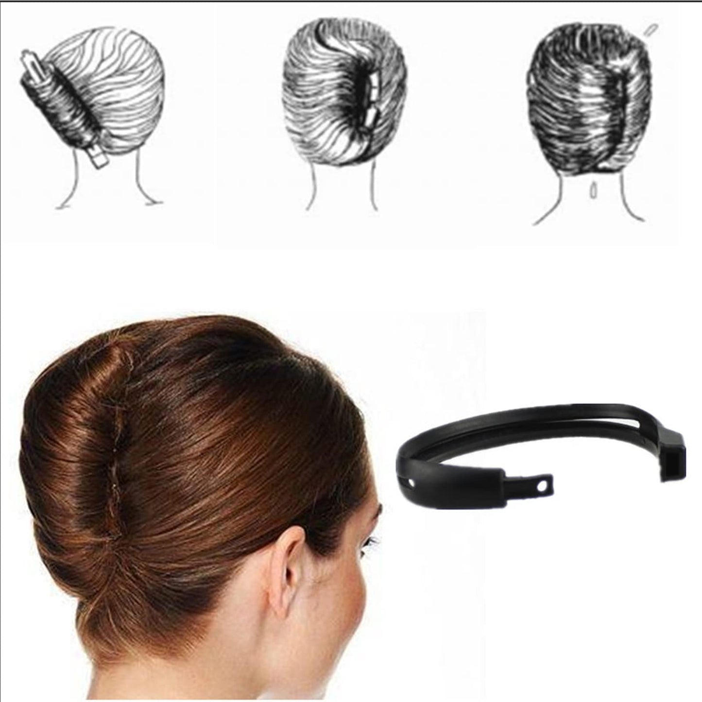 Hair Styling Tools: Magic Hair Sticks, French Twist Tool, Hair Clips, Bun Makers and Shapers for Women's Fashion