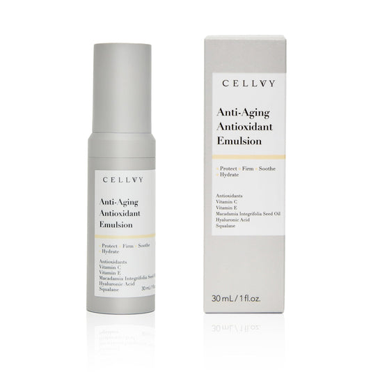 Anti-Aging Antioxidant Emulsion with Hyaluronic Acid, Vitamin C & E, Korean Taiwanese Skincare, Firming & Hydrating Face Lotion, Smooths Fine Lines & Wrinkles and Boosts Collagen Production