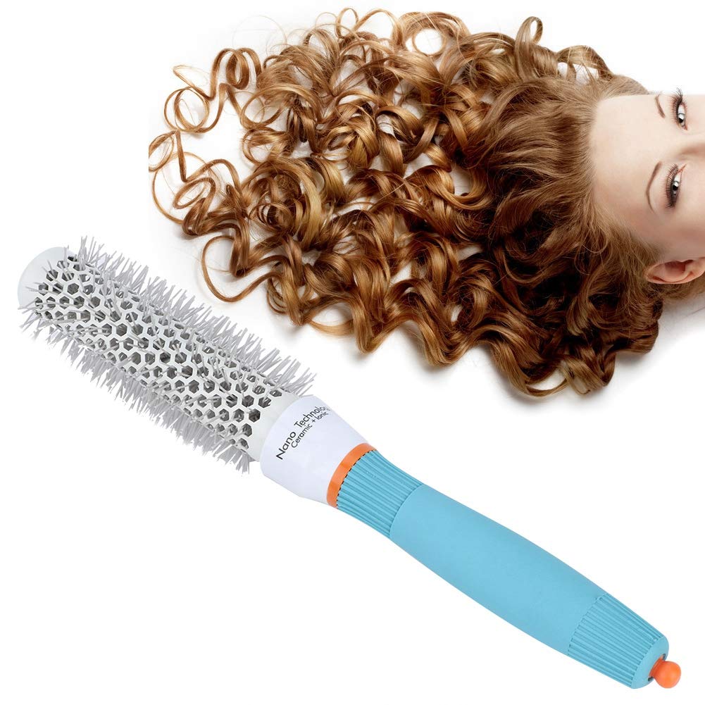 GOTOTOP Round Hair Brush with Moroccan Oil, 25# Aluminum Tube, Nano Thermal Ceramic Ionic Technology, Suitable for All Hair Types, High Temperature Resistance, Anti-Static, Hair Styling Comb Tool