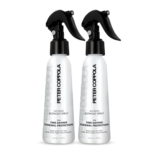 PETER COPPOLA Just Blow - Blow Dry Spray with Heat Protectant - Smoothes and Straightens All Hair Types, Conditions, and Adds Shine (6 oz, 2 Pack)