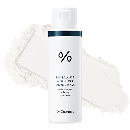 Dr.Ceuracle Pro Balance Enzyme Powder Face Wash - Korean Day and Night Natural Enzyme Powder Face Wash for Deep Pore Cleansing, Sebum Removing, pH Skin Balancing Care (Morning Wash)