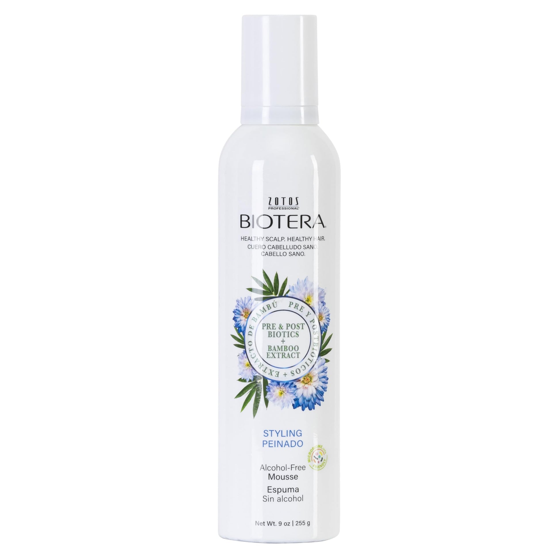 BIOTERA Styling Mousse Lightweight Alcohol-Free | Instant Texture | Promotes Body & Bounce | Microbiome Friendly | Vegan & Cruelty Free | Paraben Free | Color-Safe