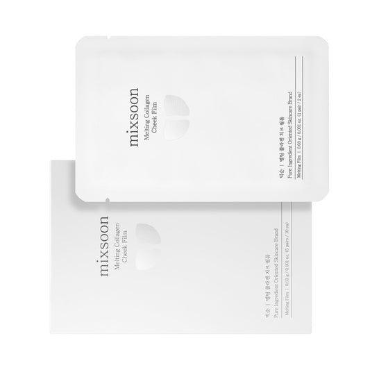 mixsoon Melting Collagen Cheek Film Hydrating For Skin with Hyaluronic Acid Korean Skin Care (5pairs / 10ea) 0.001 oz / 0.03g