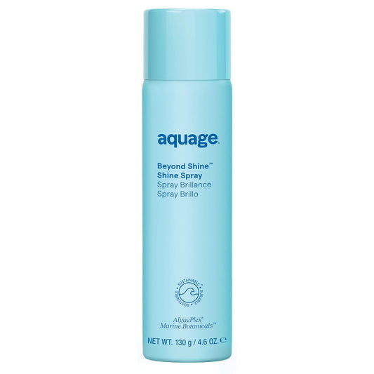 AQUAGE BEYOND Shine, Fine-Mist Silkening and Glossing Spray, Creates Shine, Thermal-Pressing Product that Polishes, Silkens, and Smooths Curly Texture, 4.6 fl. oz