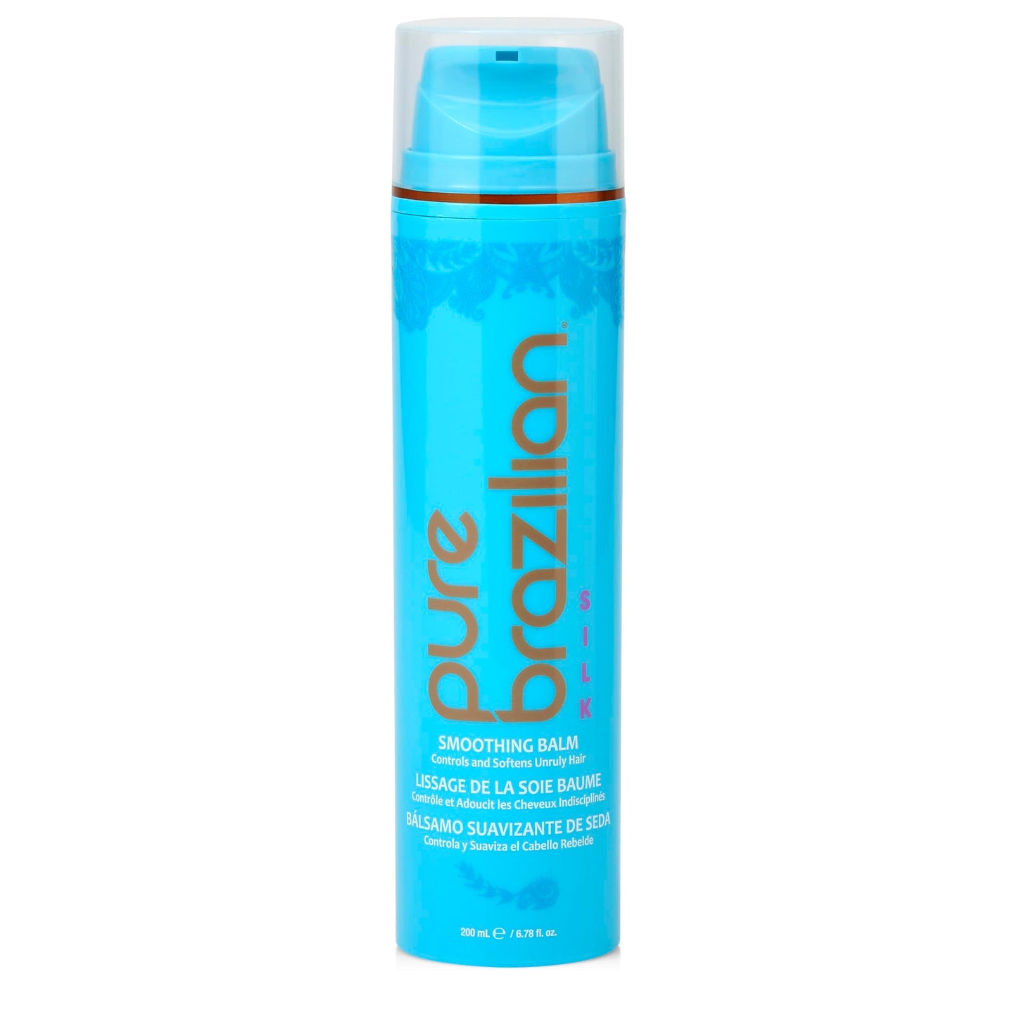 Pure Brazilian Silk Smoothing Balm with Keratin, Hydrolyzed Silk & Coconut Oil, Anti-Frizz, Nourishing & Strengthening Formula, Salon-Quality Treatment, 6.78 Oz