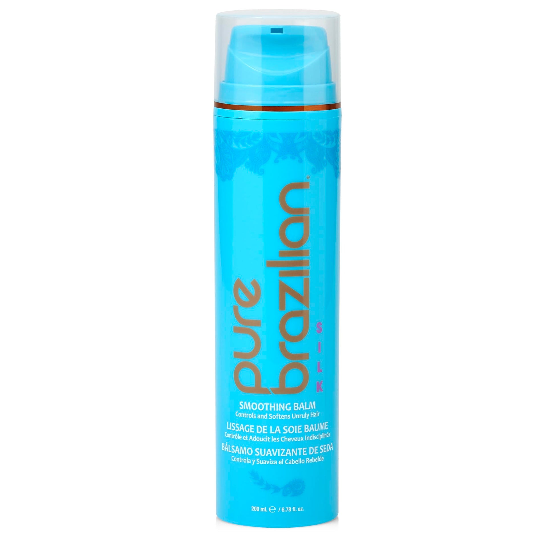 Pure Brazilian Silk Smoothing Balm with Keratin, Hydrolyzed Silk & Coconut Oil, Anti-Frizz, Nourishing & Strengthening Formula, Salon-Quality Treatment, 6.78 Oz