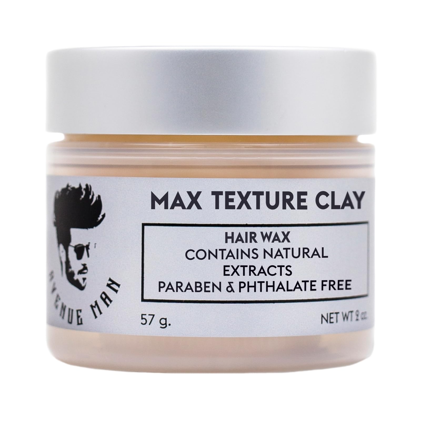 Avenue Man Texture Clay for Men - Premium Сlay Pomade for Men with Herbal Extracts - Frizz-Resistant & Lightweight Formula - Water-Based Matte Hair Clay - Paraben-Free Hair Putty (2oz)