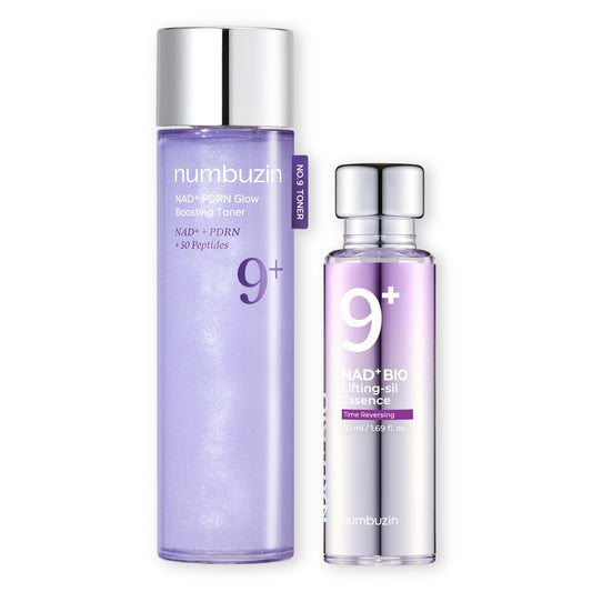 numbuzin No.9 NAD+ Glow Boosting Set Korean Skin Care | Salmon PDRN, Peptides, NAD | Glowing, Firming, Hydrating, Elasticity,